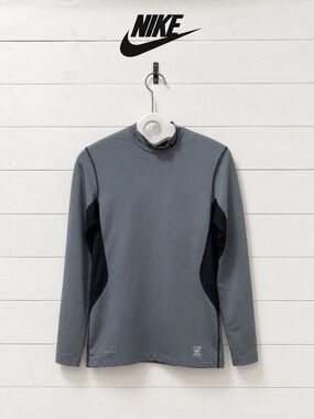Nike Pro Combat Dri-FIT Long-Sleeve Training Top – Grey & Black – Size M